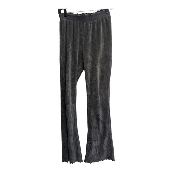 Olive green flare Velvet pants with slits at the back size S urban Outfitters - Picture 4 of 6